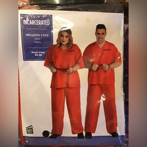 Incarcerated adult 1 costume size plus XXXL (54-56) -NEW